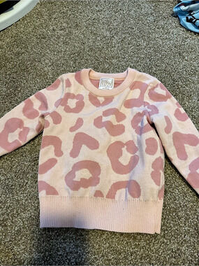 Just Lizzy Pink Animal Print Sweater